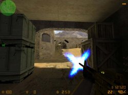 Скачать стандартные вспышки выстрелов голубого цвета для Counter Strike 1.6